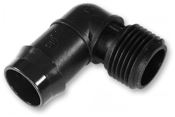 З'єднувач-коліно для трубки 19мм. РН 1/2", DSA-4219