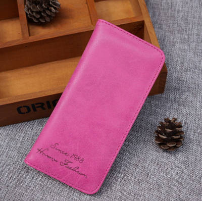 Жіночий гаманець-візитниця на кнопці 18х9х1 см Рожевий