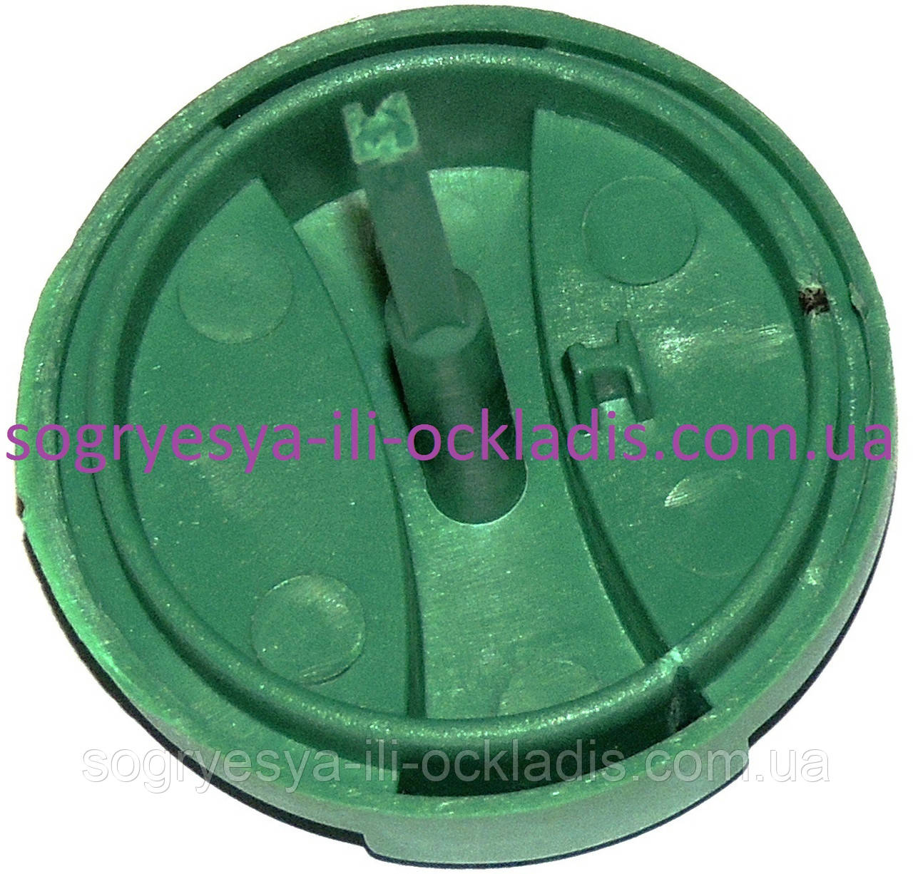 Ручка керування 45 мм зелена пластмасова (б.ф.у, Туреччина) котлов Vaillant, арт. KN16T (114286), к.з. 0583/2, фото 1