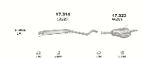 Глушитель (выхлопная система) OPEL ASTRA G 2.2 DTi (2172 см3) турбодизель (03-04гг) (Опель Астра) универсал