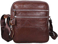 Мужская кожаная сумка BON-392323 BROWN коричневая