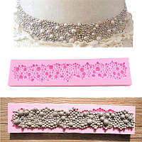 Молд силіконовий для декору Перлинне кольє 21 см 5 см