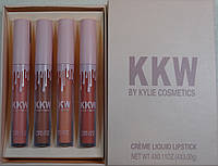 Набір кремових матових, глянсових помад кає kkw by kylie cosmetics