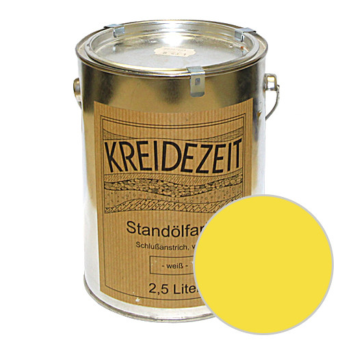 Стандолевая олійна фарба напівжирна / нижній шар / Standölfarbe Zwischenanstrich gelb, жовта 0,75 l, фото 1