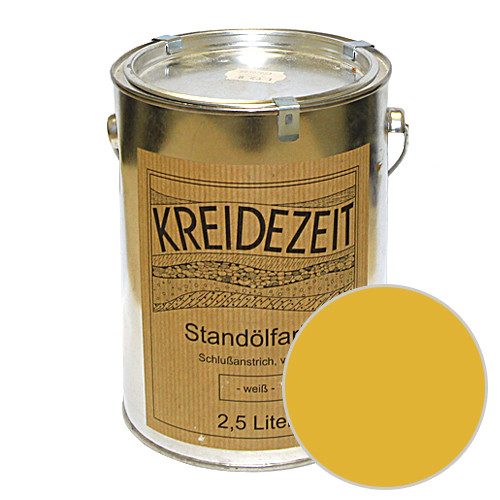Стандартна олійна фарба напівжирна/ нижній шар/ Standölfarbe Schlussanstrich ocker, охра 0,75 l 