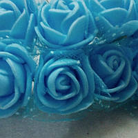 Розочки из латекса с фатином, голубые