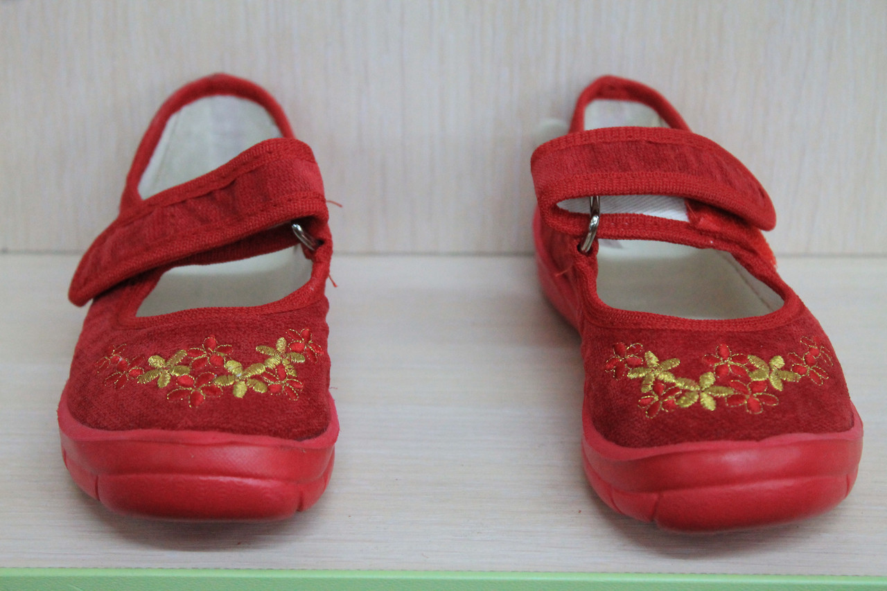 Тапочки в садик на девочку мальчик текстильная обувь Vitaliya Виталия Украина размеры 25,5 - стелька 16 см - фото 5 - id-p46443144