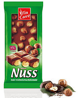 Шоколад молочний Nut Fin Carre з цільним лісовим горіхом Німеччина 100 г