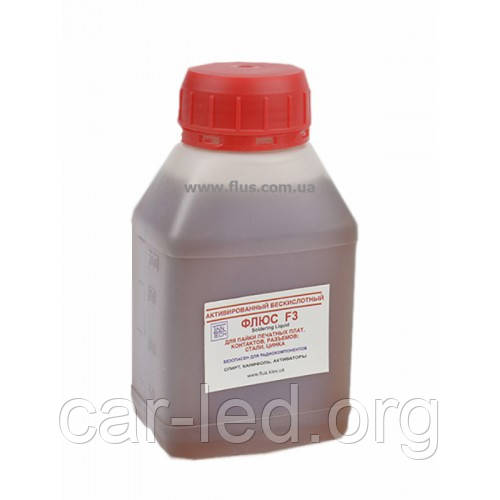 F3,флюс  для пайки проводів, контактів, роз'ємів / мідь, сталь, нікель, цинк (250 мл), фото 1