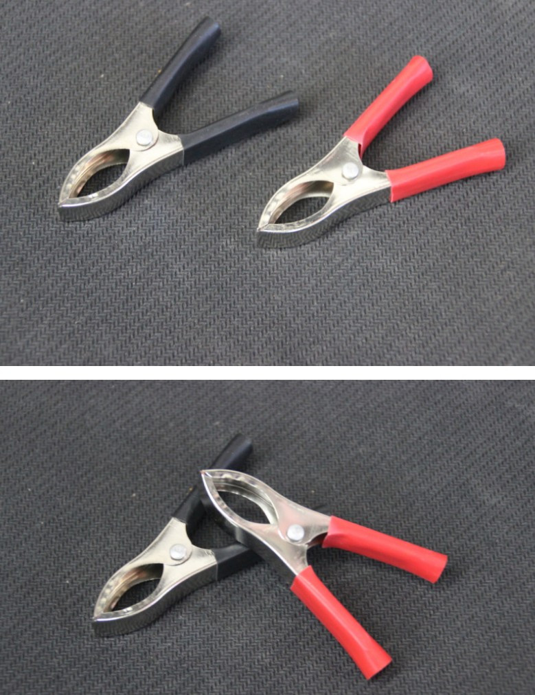 Затискачі (крокодили) електричні 69 мм струм 30 А нікельовані