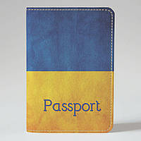 Обложка на паспорт 1.0 Fisher Gifts 07 Сине-желтый фон (эко-кожа)