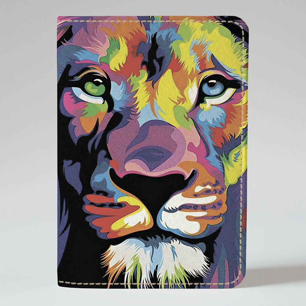 Обложка на паспорт 1.0 Fisher Gifts 15 Цветной лев (эко-кожа) - фото 1 - id-p576235042