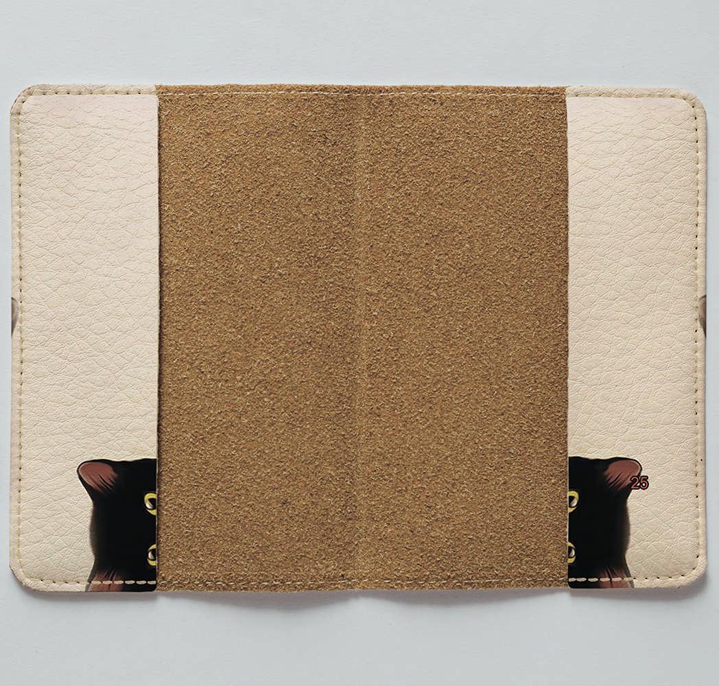 Обложка на паспорт 1.0 Fisher Gifts 25 Девушка с котиком (эко-кожа) - фото 3 - id-p576555825