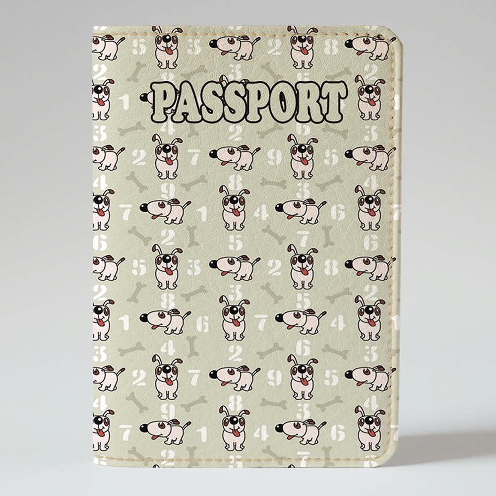 Обложка на паспорт 1.0 Fisher Gifts 174 Маленькие собачки фон (эко-кожа) - фото 1 - id-p576555974