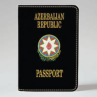 Обложка на паспорт 1.0 Fisher Gifts 302 Azerbaijan Republic black (эко-кожа)