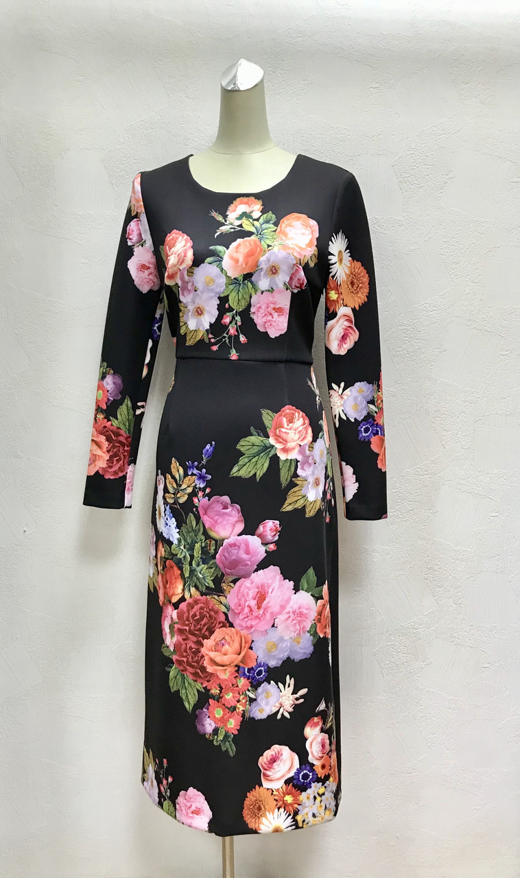 Плаття жіноче чорне у кольорах міді з довгим рукавом ошатне модне стильне