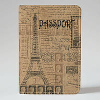 Обложка на паспорт 1.0 Fisher Gifts 663 Эйфелевая башня декупаж (эко-кожа)