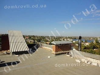 Александровка Возведение вальмовой ломанной кровли из металлочерепицы Валенсия. 11