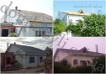 Овидиопольский район с. Николаевка. Монтаж металлочерепицы Финера 2