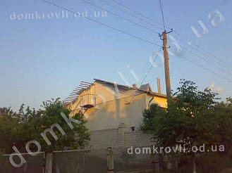 Овидиопольский район с. Николаевка. Монтаж металлочерепицы Финера 4