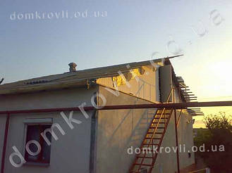 Овидиопольский район с. Николаевка. Монтаж металлочерепицы Финера 9