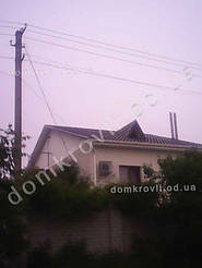 Овидиопольский район с. Николаевка. Монтаж металлочерепицы Финера 15