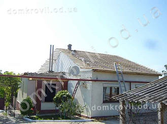 Овидиопольский район с. Николаевка. Монтаж металлочерепицы Финера 17