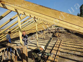 Овидиопольский район, Шестой км. Монтаж кровли из металлочерепицы 18