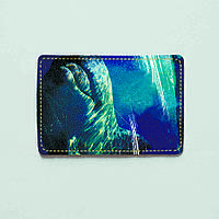 Обложка для id паспорта, карты, автодокументов 1.0 Fisher Gifts 62 Дельфины (эко-кожа)