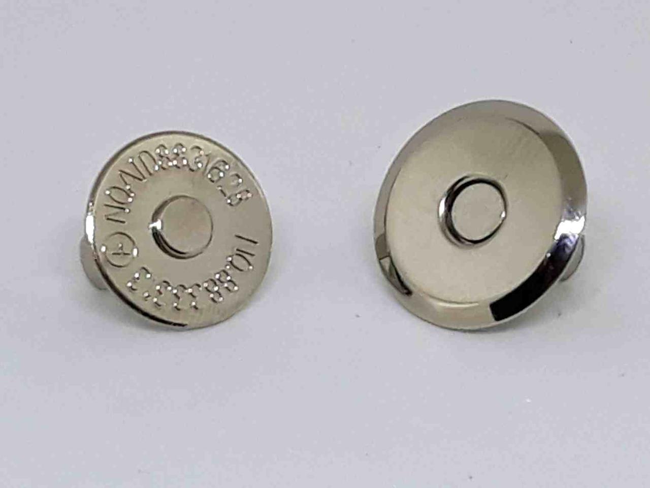 Кнопка магнитная тарелка 16 мм (200 шт) никель - фото 1 - id-p335063232