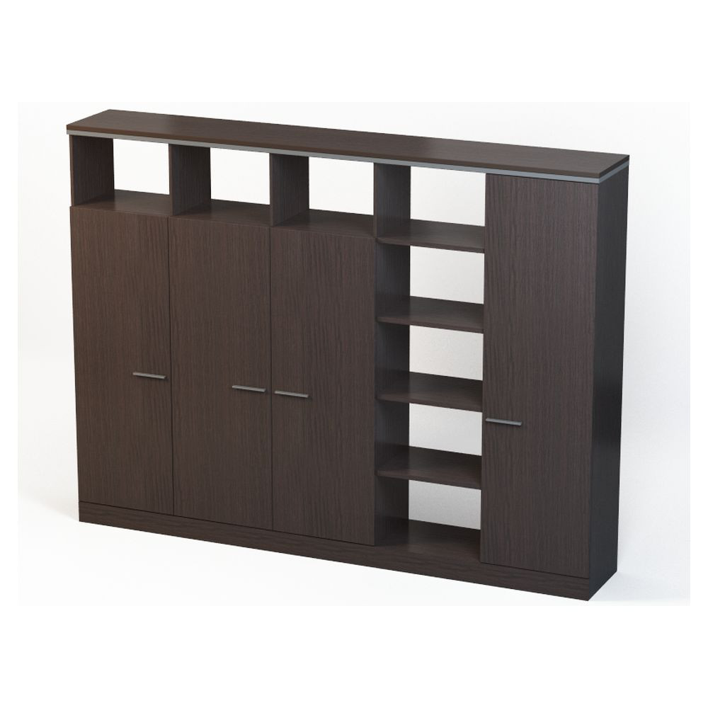 Офісна шафа гардероб Ньюмен N5.11.25 чотиридверний корпус та фасад ДСП (MConcept-ТМ)