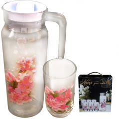 Набір для соку Лотос (глечик 1,2 л, склянка 250 мл)