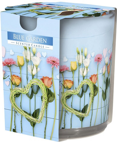 Свічка ароматизована в склі Bispol Блакитний сад 7,8 см (sn72s-08)