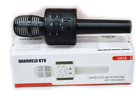 Бездротовий мікрофон караоке bluetooth WS858 Karaoke Black