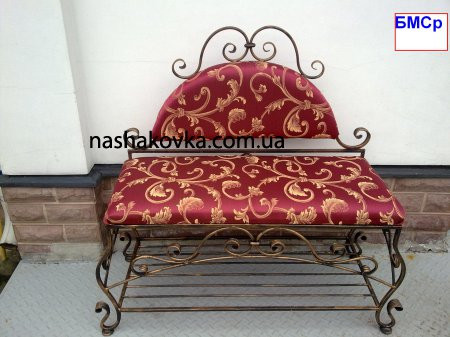 Ковані диванчики зі спинками, фото 1