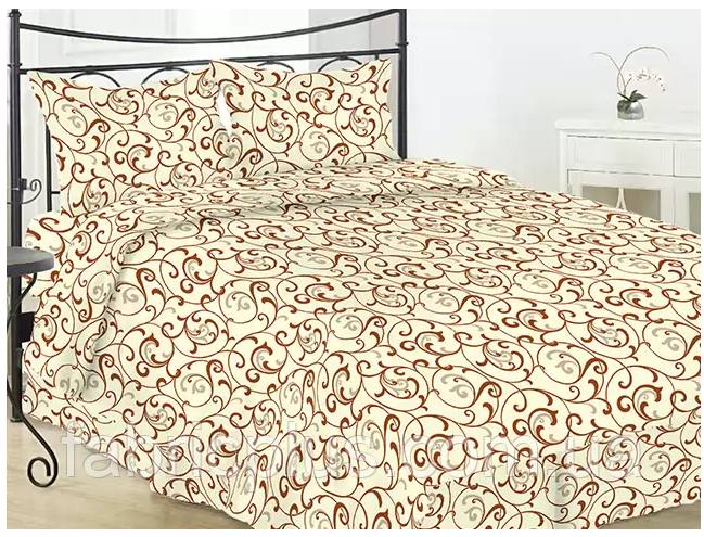 Бязь набивна диз: 40-0456 beige