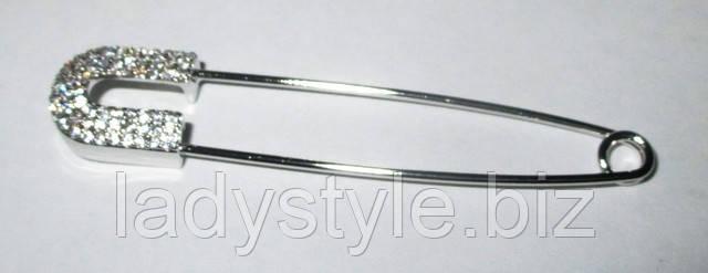 Серебристая брошь с фианитами от студии ladystyle.biz купить украшения с фианитами серьги пусеты подарок женщине пирсинг