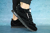 Чоловічі кросівки Reebok Classik (чорні), ТОП-репліка, фото 1