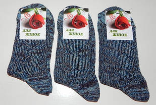 Шкарпетки жіночі меланж напіввовна ТМ Прилуки, фото 3
