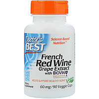 Экстракт французского красного вина (Red Wine Extract) Doctor's Best, 60 мг, 90 капсул