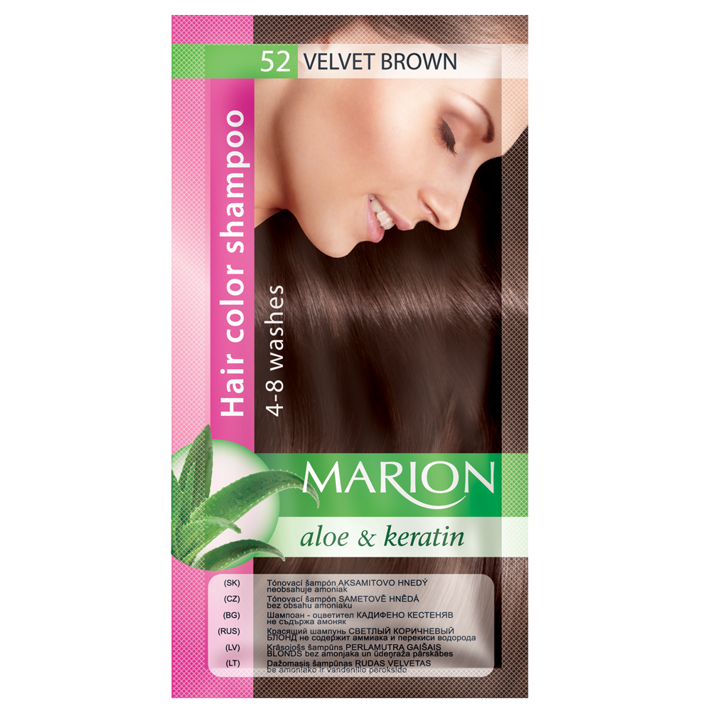 Відтіночний шампунь Marion Color № 52 Оксамитовий коричневий 40 мл (4118002)