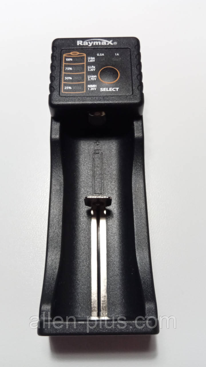 Зарядний пристрій Raymax RM216 (1 канал, функція Power Bank) (18650, Li-Ion, USB)