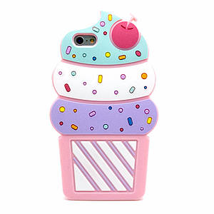 Гумовий 3D чохол для iPhone 6 Plus/6S Plus Ice cream