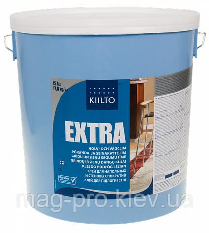 Kiiilto Extra клей для лінолеуму та килимину 15 l extra 1l, фото 2