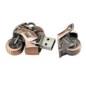 USB Флеш Мотоцикл 16gb Бронза, фото 3