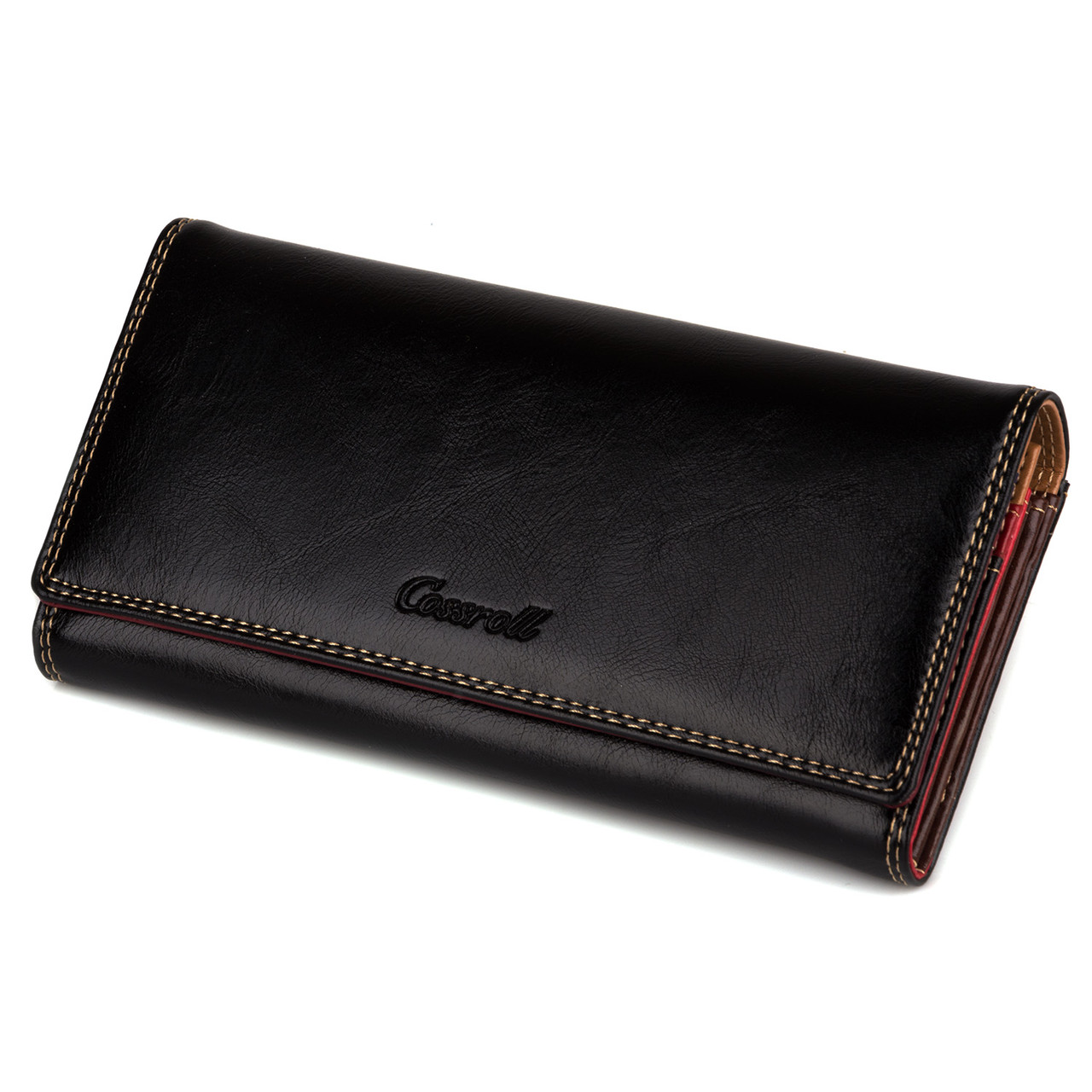 Гаманець жіночий чорний на магнітах Cossroll (B123-9813), фото 1