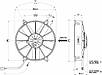 VA03-BP70 Вентилятор кондиціонера 280 mm аналог Spal VA03-BP70/LL-37S, фото 2