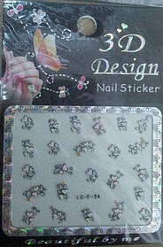 Наклейки на нігті 3D LC-F Desigh Nail Stiker