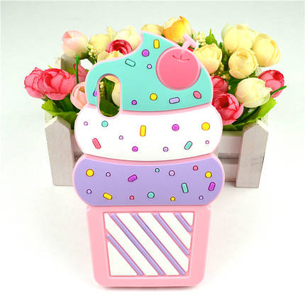 Гумовий 3D чохол для Apple iPhone X Ice cream, фото 1