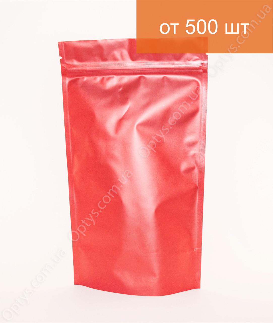 Пакет Дой-Пак Красный с дегазационным клапаном и Zip-замком 210х380мм - фото 1 - id-p607426419